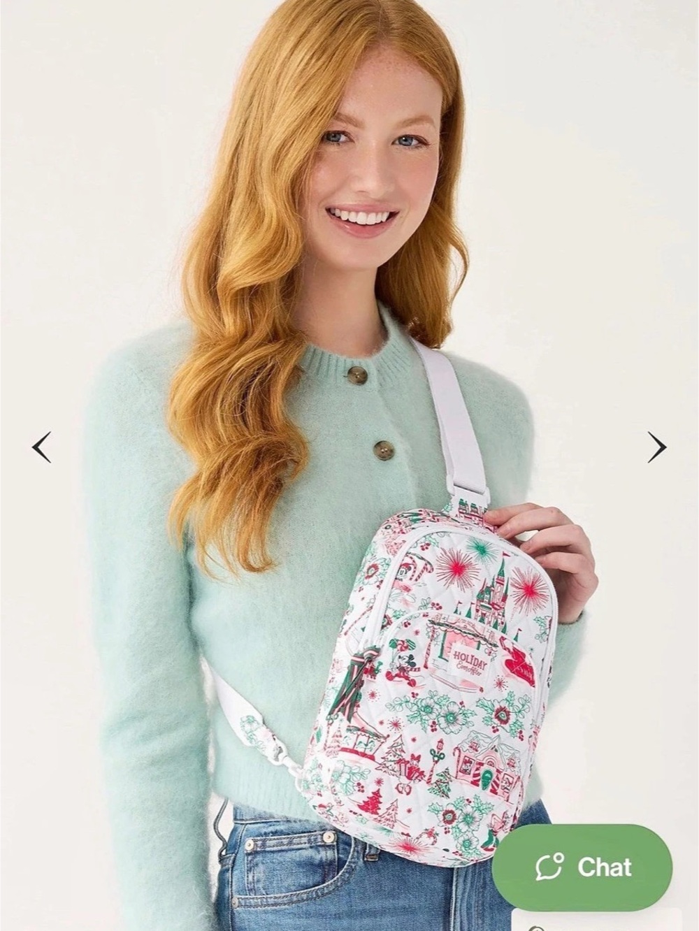 Vera Bradley x Disney Hallmark Holiday Ever After Lorman Sling Backpack Holiday - Picture 6 of 7